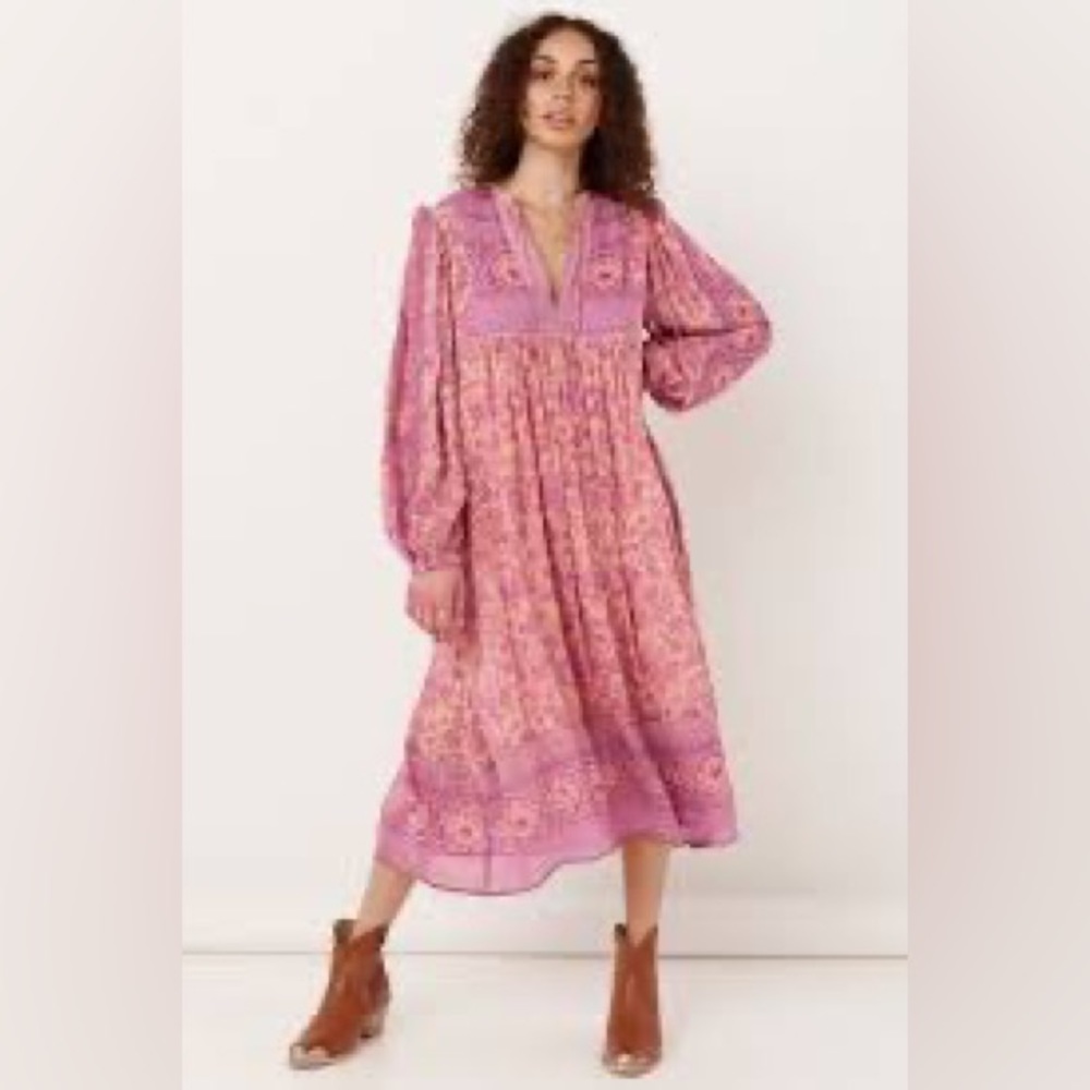 SPELL Folk Song Boho Dress GUC Medium